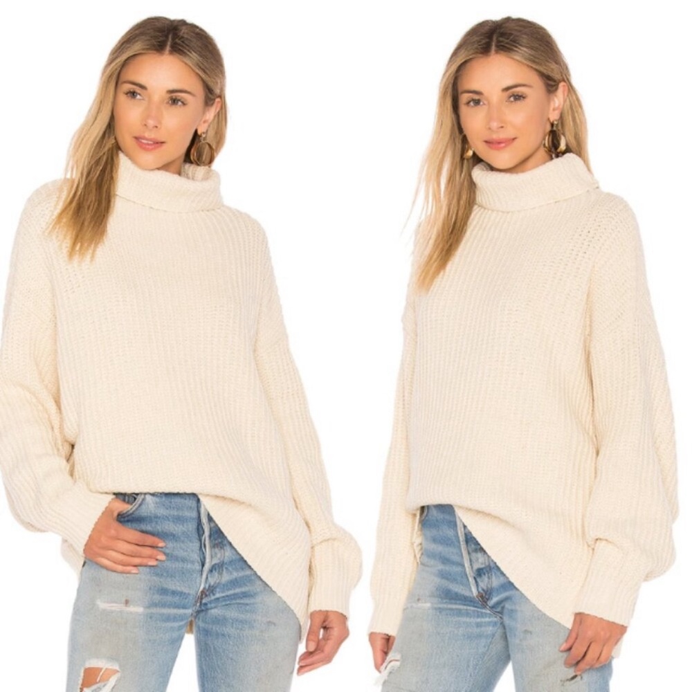 Free People Women's Natural Swim Too Deep Pullover - Small - Academic, Fall